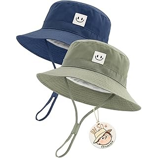 Baby Sun Hat Smile Face Toddler Boys Girls Bucket Hat 0-5 Years Kids UPF 50+ Sun