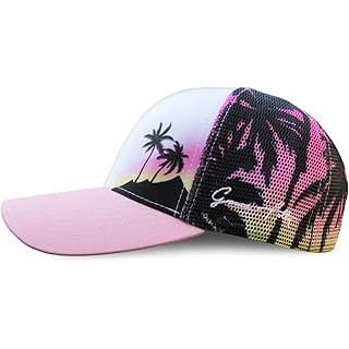 Beach Trucker Hats for Women- Snapback Baseball Cap for Summer
