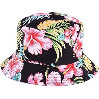 BYOS Unisex Trendy Reversible Lightweight Printed Bucket Hat Packable Outdoor