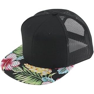 Floral Hawaiian Cotton Twill Adjustable Snapback Baseball Caps