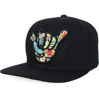 Hibiscus Hawaiian Tropical Floral Aloha Embroidered Snapback Cap
