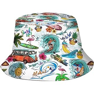 Psychedelic Trippy Rave Bucket Hats for Women Men Outdoor Travel Beach Sun Hat F