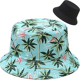 Unisex Bucket Hat Beach Sun Hat Aesthetic Fishing Hat for Men Women Teens, Rever