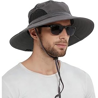Wide Brim Sun Hat, UPF 50+ UV Protection Waterproof Packable Buck